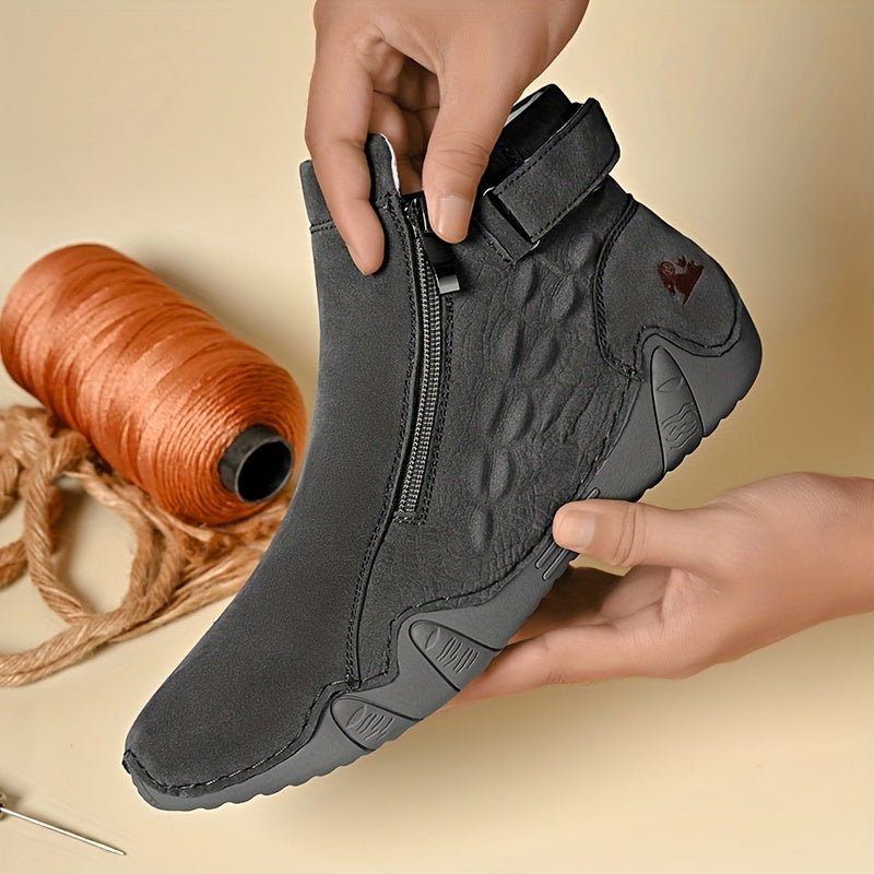 Stylish plus size men's outdoor shoes with anti-slip and comfortable design for casual and business use.