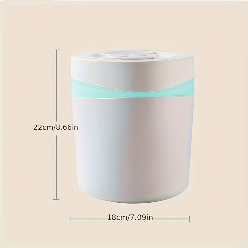 USB-powered 4.0L large capacity humidifier with cool mist. Quiet operation, doubles as aroma diffuser and humidifier with three mist outlets. Non-rechargeable, offers various mist settings