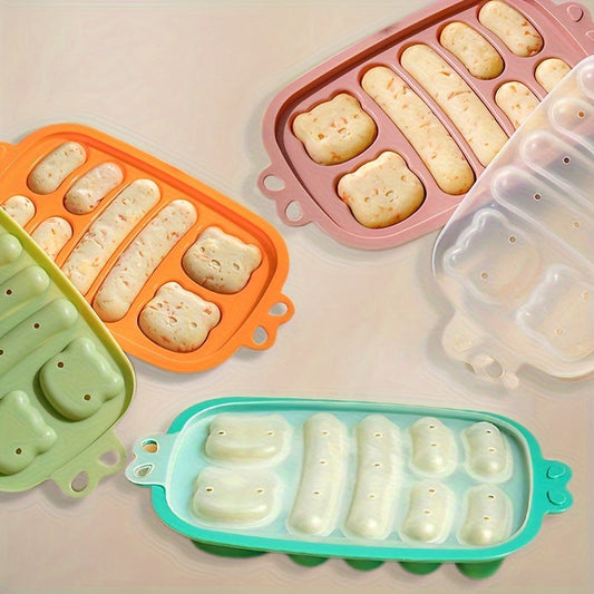 Versatile Silicone Sausage Mold and Food Storage Box Set - All-in-One Steamer, Fresh-Keeping Container, and Cute Cartoon Cake Mold - BPA-Free, Hand Washable, and Reusable Square Containers with Convenient Flip Top Closure - Ideal for Use in High