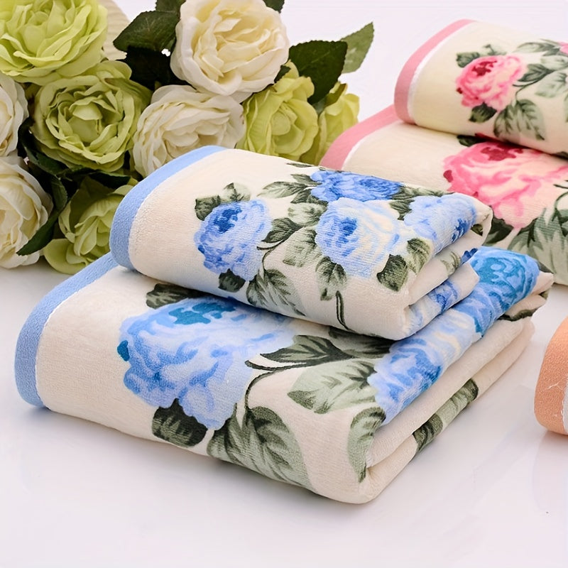 Bohemian flower cut velvet towel set includes bath towel, beach towel, and wash cloths in women's bathroom fashion. Sizes range from 34*74cm to 70*135cm, soft and absorbent.