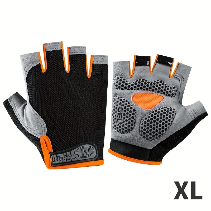 1 Pair of Ximax Half-Finger Fitness Gloves for Outdoor Sports, Non-Slip and Breathable