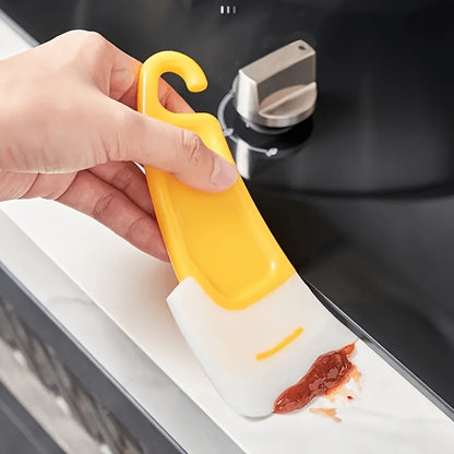 1 piece durable silicone kitchen scraper - non-stick, easy to clean, oil-proof spatula for baking, grilling, and frying - no battery needed, made from durable plastic material.