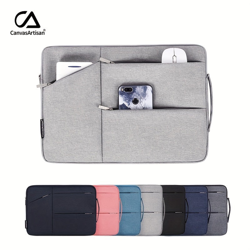 Durable, waterproof laptop sleeve by Canvas Artisan brand, ideal for daily office use with Matebook and Thinkpad compatibility.