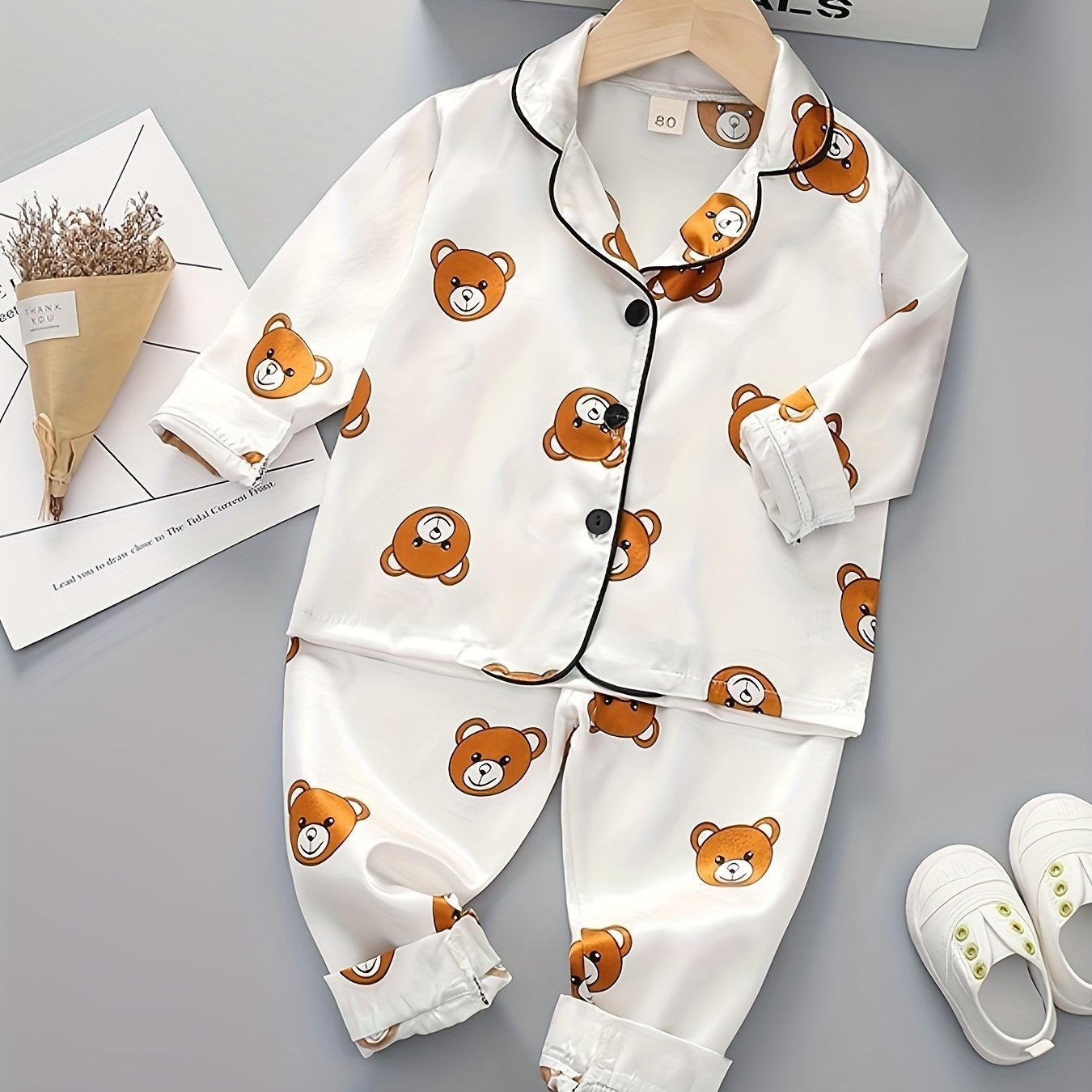 Bear Head Long-Sleeve Cartoon Set