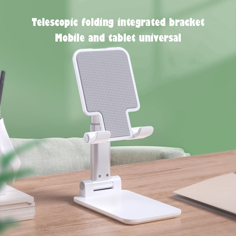 Foldable portable mobile phone and tablet bracket for office use.