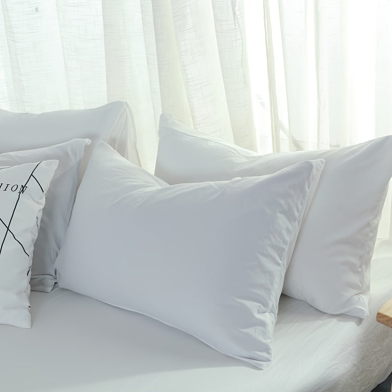 Enhance your bedroom, guest room, or hotel with our 2-piece set of solid color versatile pillowcases. Made from soft and breathable material with a frosted treatment, these pillowcases are conveniently machine washable. Available in three classic colors