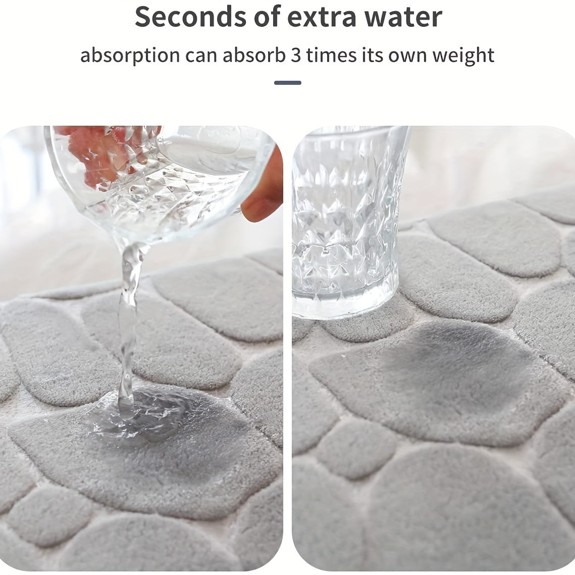 1pc Memory Foam Bath Rug for Your Shower Room! Soft, Comfortable, Rapid Water Absorbent, Non-Slip, Washable - Perfect Bathroom Decor