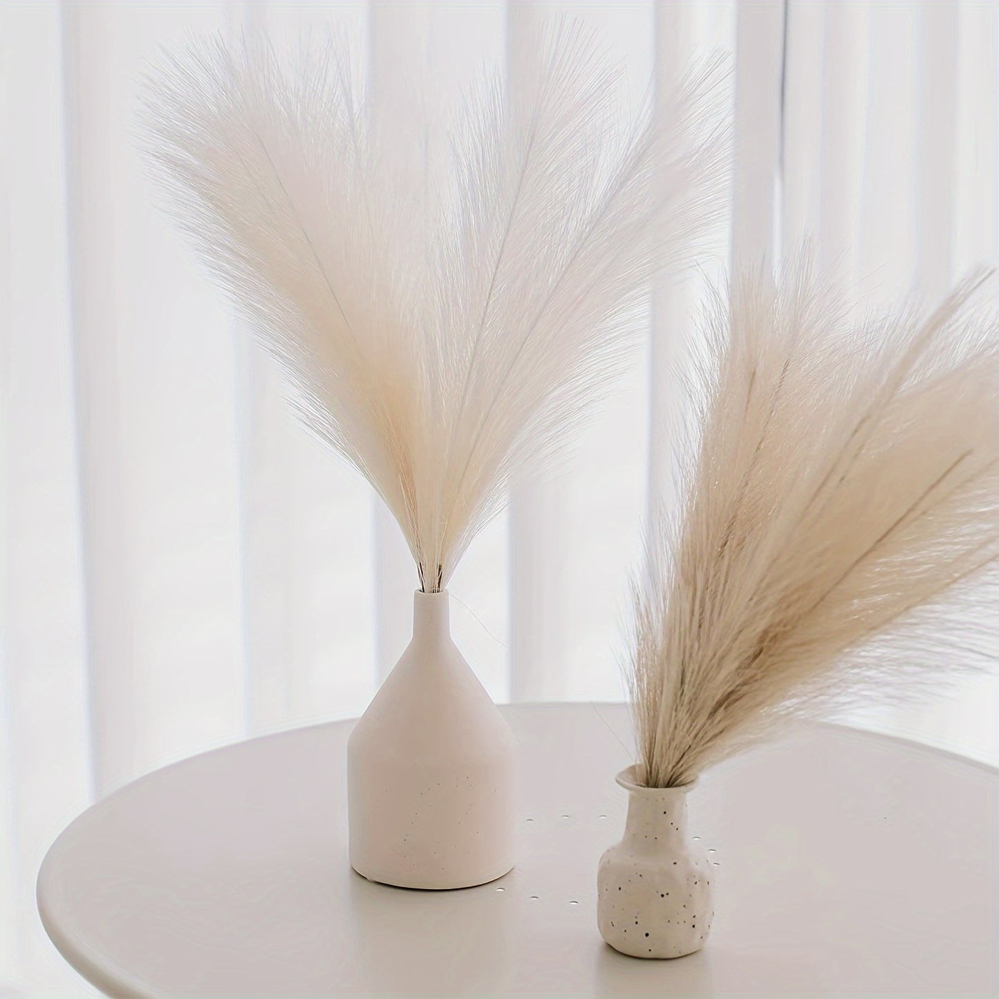 20 Rustic Faux Pampas Grass Branches for Home Decor, Weddings, and Holidays - No Vase Included.