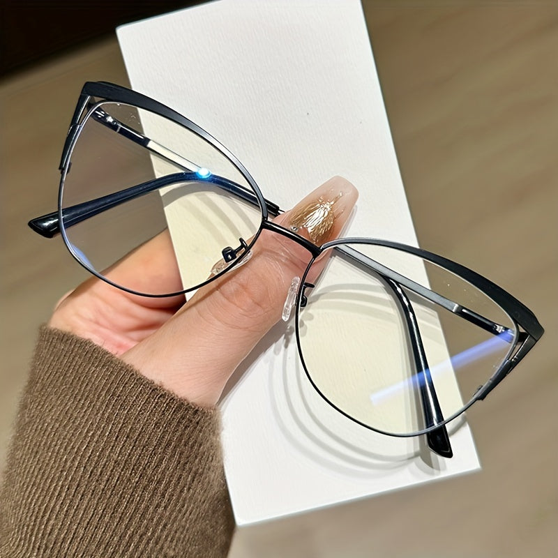 Anti-blue light mirror glasses with large fashionable frame and stylish design suitable for all face shapes.