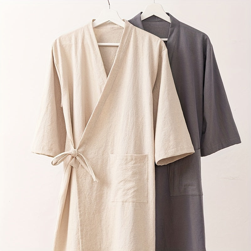 Soft, absorbent bathrobe with pocket, perfect for men and women. Quick-drying and comfortable for daily use at home.