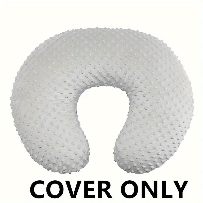 Soft and snug minky nursing pillow cover, ideal for breastfeeding and comfortable nursing for infants and babies.