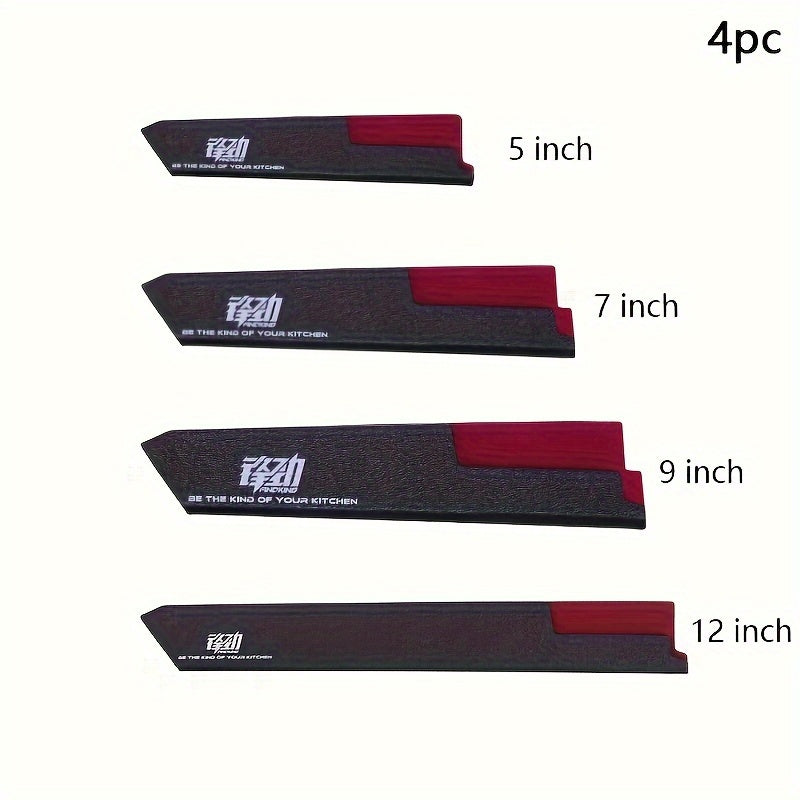 Discover the FINDKING Brand 4-12 Piece Knife Edge Guard Set in a Universal Black PP Plastic Sheath. This Non-Toxic knife protector ensures safe and convenient storage for your Chef Kitchen Knives.