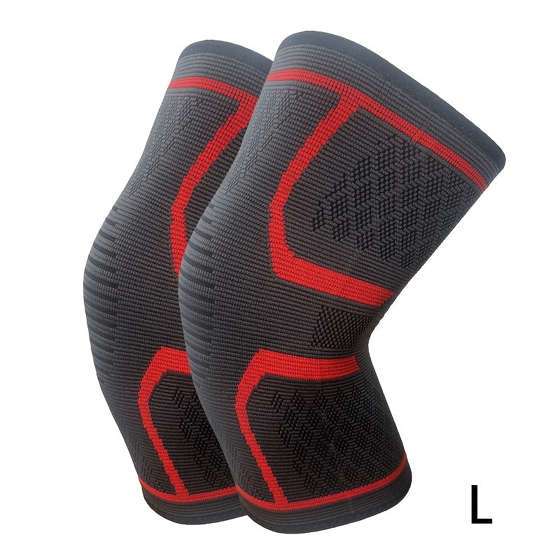 2-Pack Compression Anti-Slip Knee Pads for Running, Cycling, Weightlifting Fitness Training, Warm Knee Brace, Multiple Colors Available