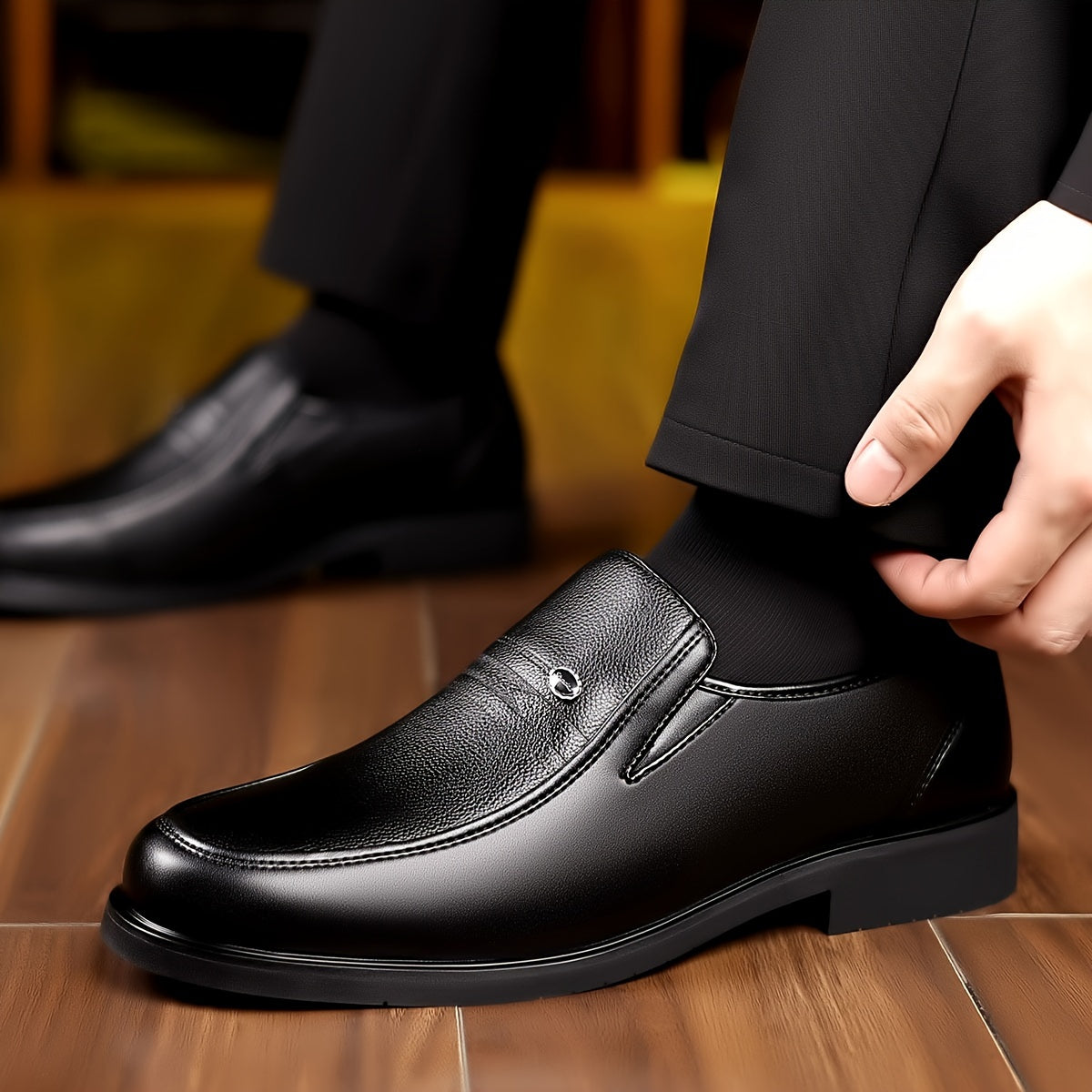 Men's classic loafers for business travel.