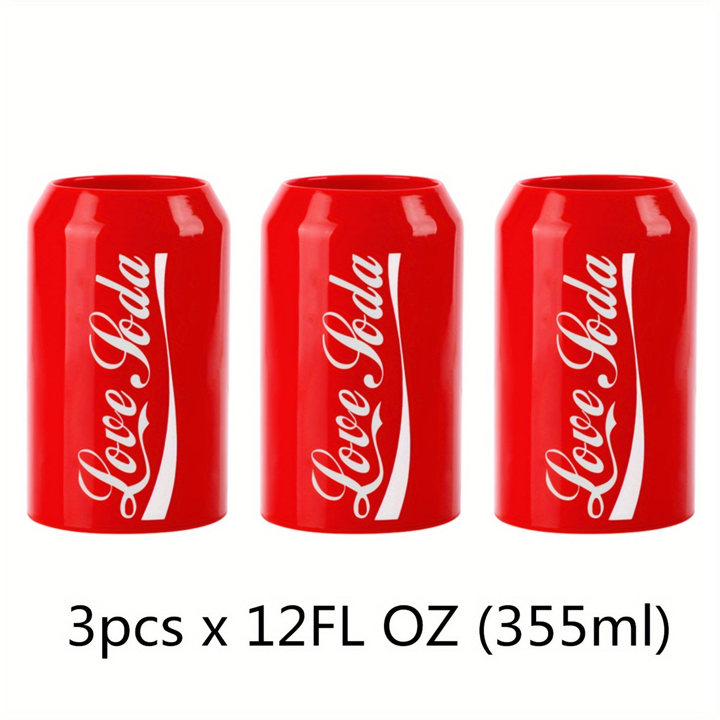 LOVE SODA Silicone Cover disguises beer cans as soda cans for 12/16fl.oz (355ml/500ml) sizes. Available in 1pc and 3pcs sets.