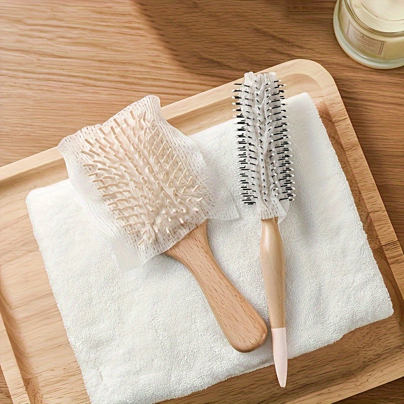 50 pieces of air cushion comb cleaning nets - a versatile hairbrush cleaner for use at home and outdoors, no batteries needed.