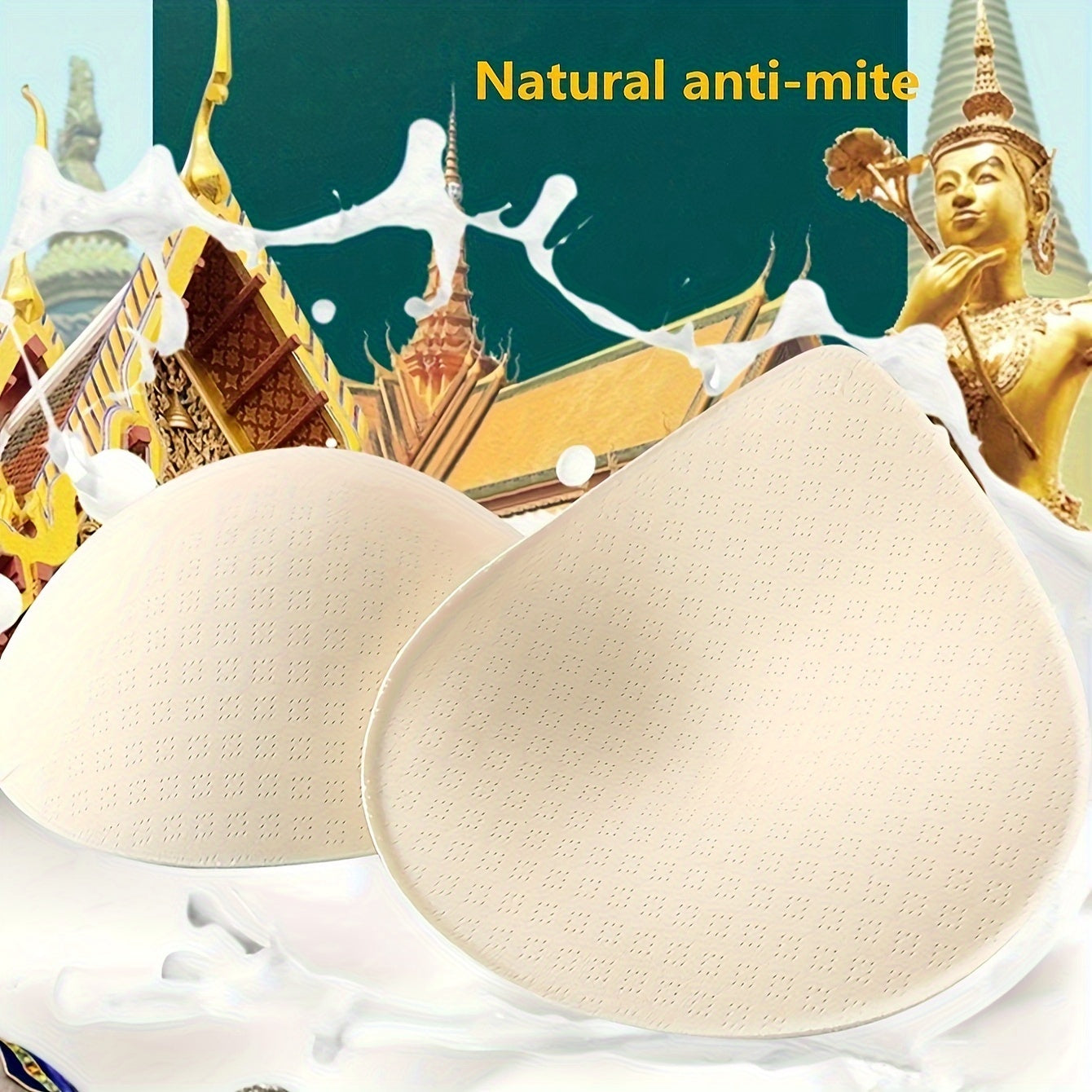 2 Thick Latex Bra Inserts: Soft, Reusable Pads for Sports Bras & Bikini Tops, Hand Washable