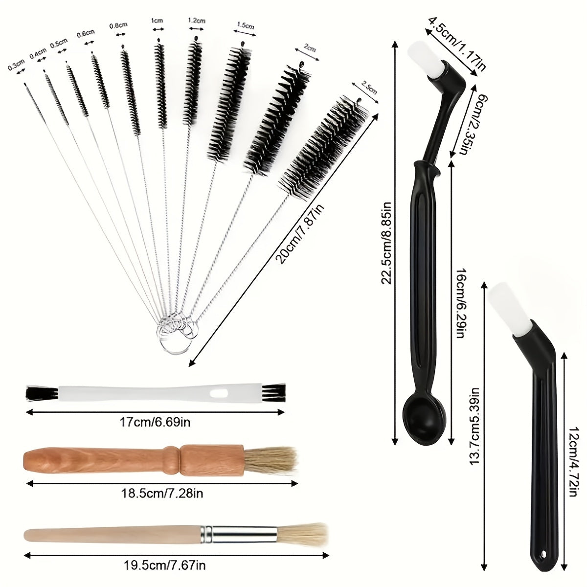 Набор для чистки кофемашины включает 4/5/6/15 предметов, включая щетку для кофемолки, щетку для чистки кофемолки, щетку для чистки кофемашины и кофемашину.