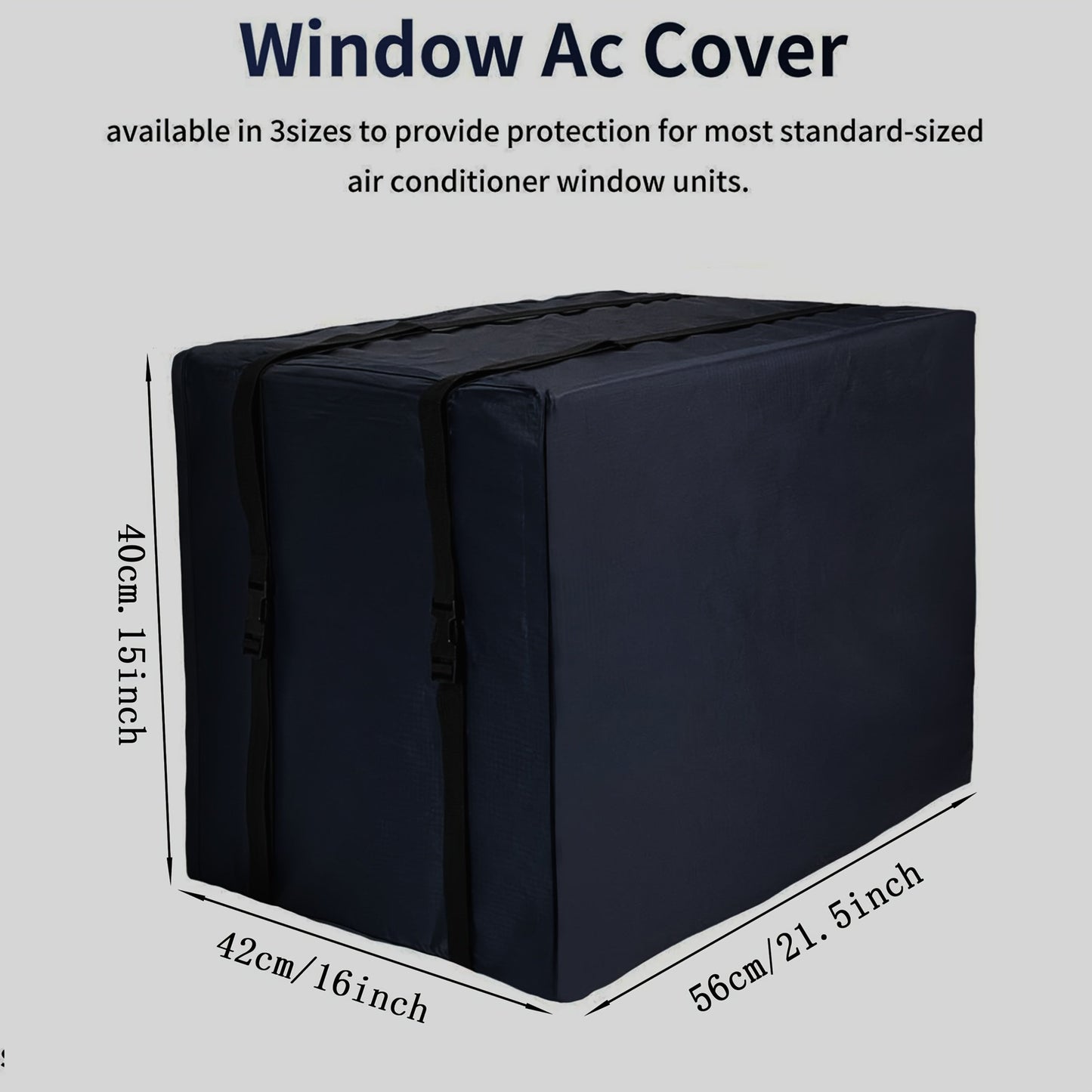 Universal Fit Outdoor Air Conditioning Unit Cover - Waterproof, UV, Dust & Wind Resistant - AC Cover with Adjustable Straps - No Power Required