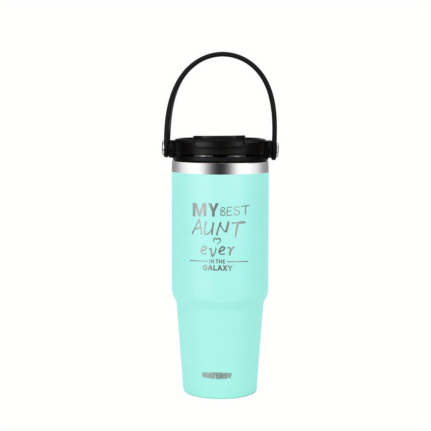 WTAERSY Insulated Water Bottle with Double Lid, 30oz/887ml, Stainless Steel, Reusable Tumbler Cup, Perfect Gift for Various Occasions.