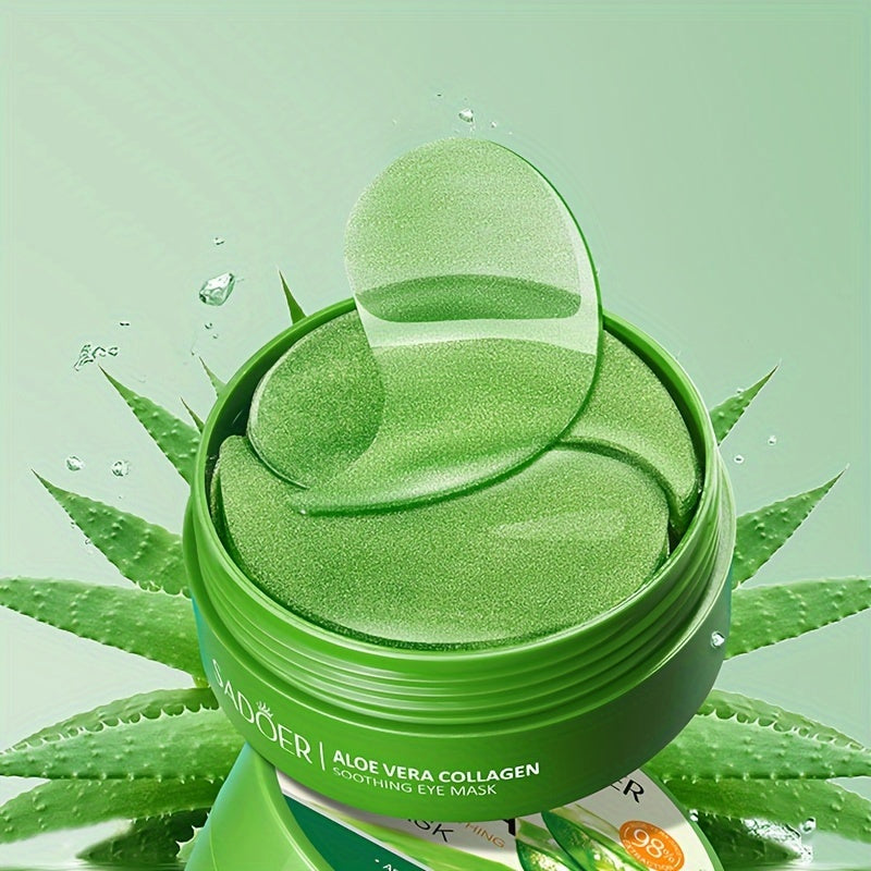 Aloe Vera Collagen Eye Mask: 60pcs/Box, Moisturizing and Firming