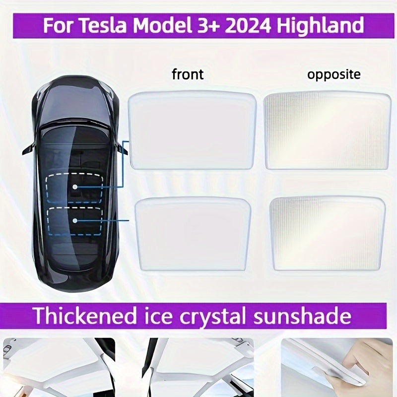 Sunshade Energy Shield for Tesla Model Y/3, retractable and suitable for models 2019-2024, blocks harmful UV rays.