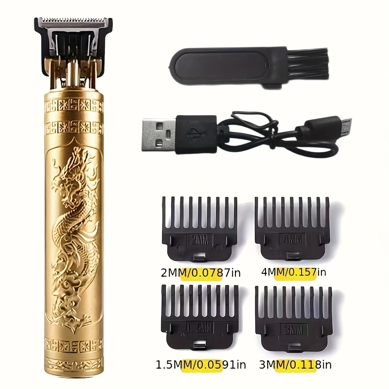 1pc Professional USB Rechargeable Electric Hair Clipper for Men, 36V Battery Operated, Stylish Gift for Dad and Partner.