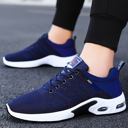 Breathable low top athletic sneakers for men with PVC sole and soft fabric upper/inner/insole, ideal for spring/fall season.