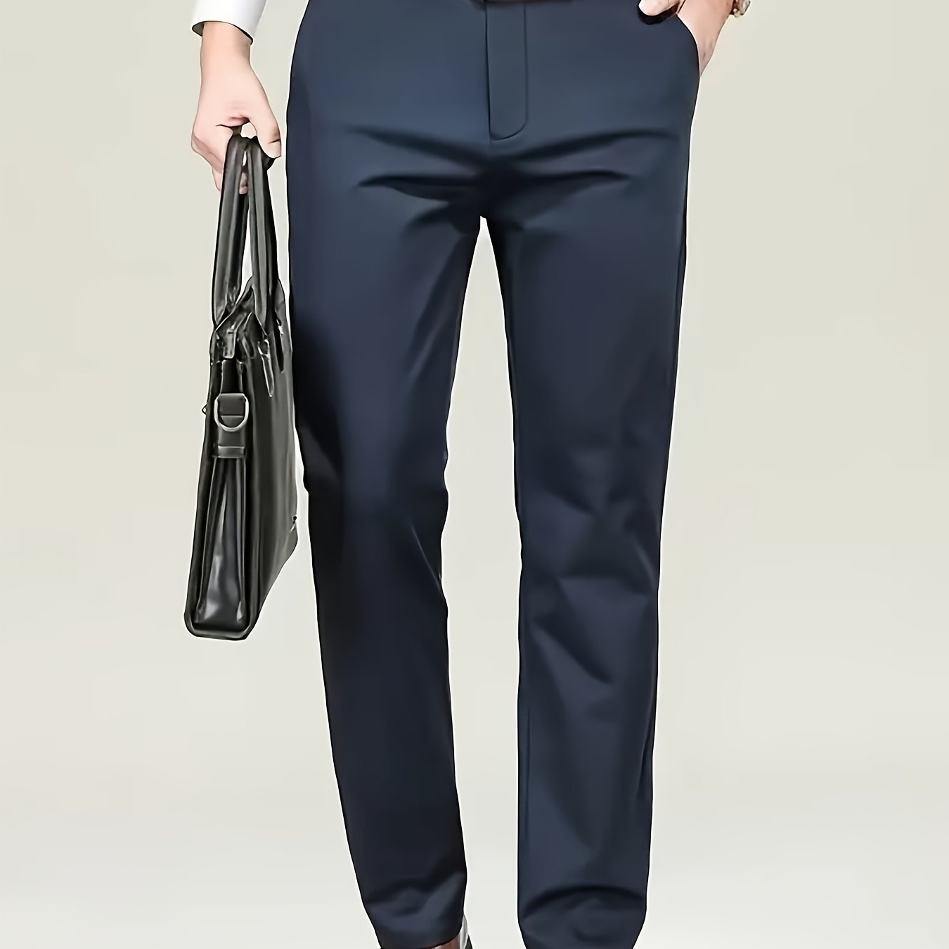 New casual formal pants for men, suitable for all seasons. Business style with trendy long trousers, fashionable and versatile elastic dress pants with a comfortable classic design for