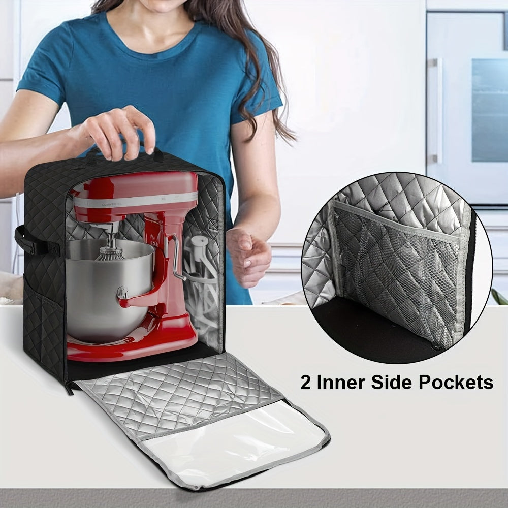 Vertical Stand Mixer Storage Bag with Pockets - Protects Blender from Dust, Non-Food Contact Safe, Durable Cover for Mixers