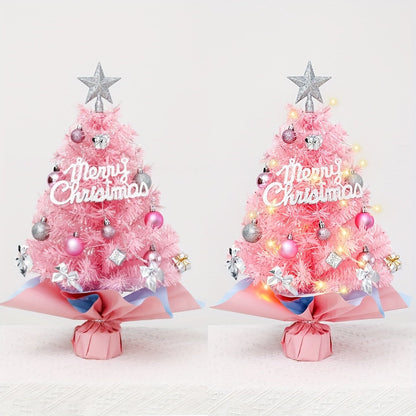 This stunning 59.94cm pink/blue Christmas tree is a must-have decoration for the holiday season. Made from high-quality PVC material, this beautiful tree can be reused year after year. It makes for the perfect Christmas gift, adding a touch of elegance