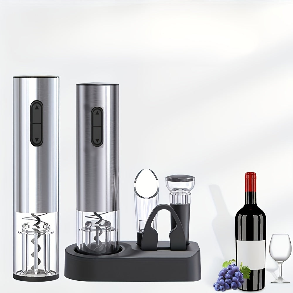 Gift Box Set with Red Wine Electric Bottle Opener and Base