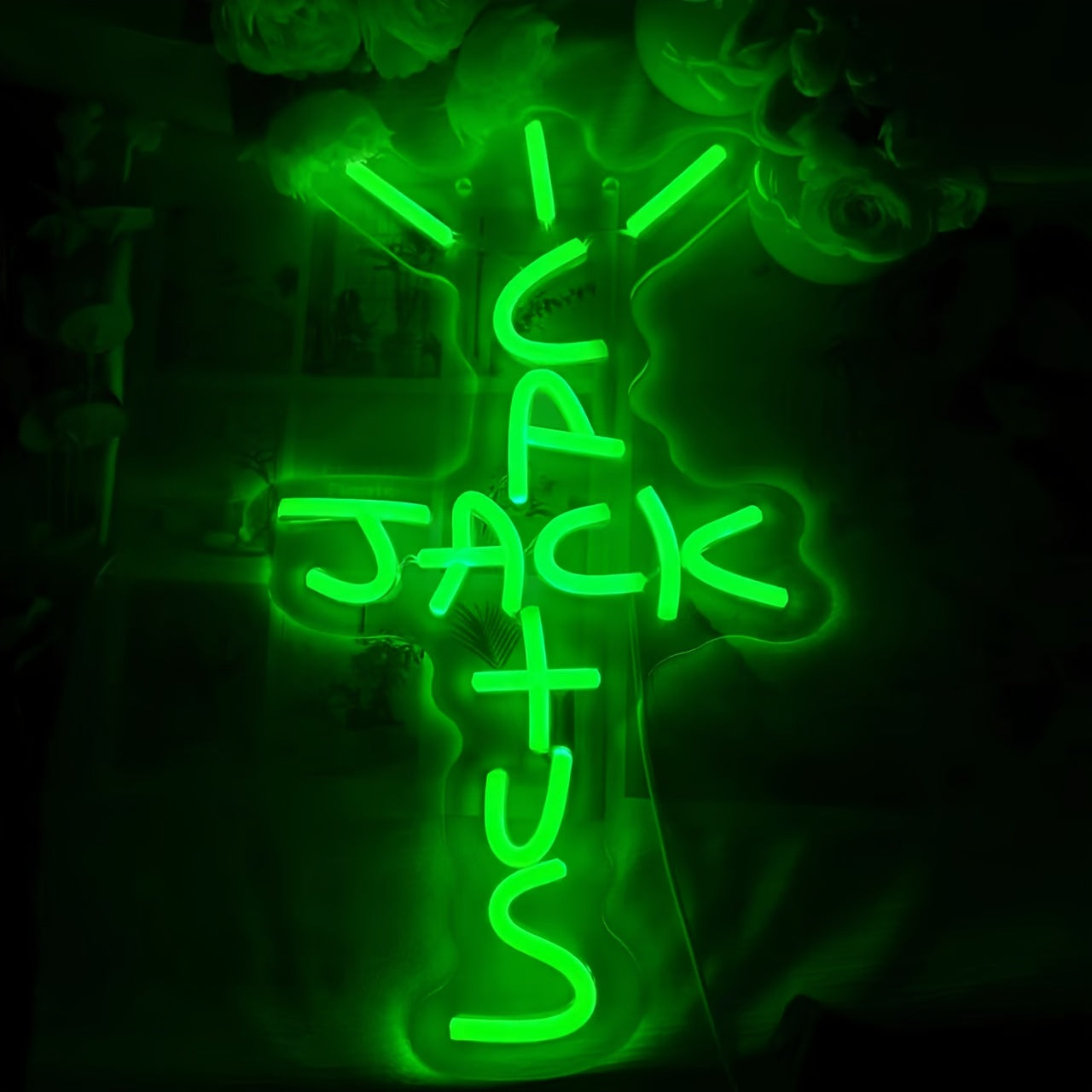 USB Powered Neon Jack Sign, versatile wall decor for bedroom, home bar, or party, switch control, no battery needed