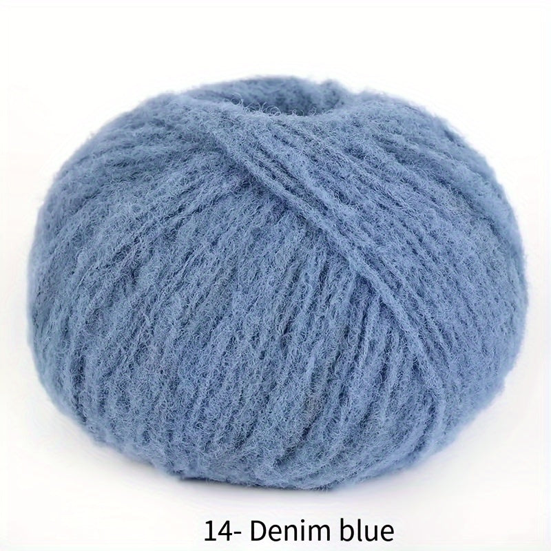 Soft velvet yarn roll made of skin-friendly nylon fiber, 40g mixed color, perfect for DIY hand-knitted plush items like dolls, scarves, blankets, hats, and small accessories.