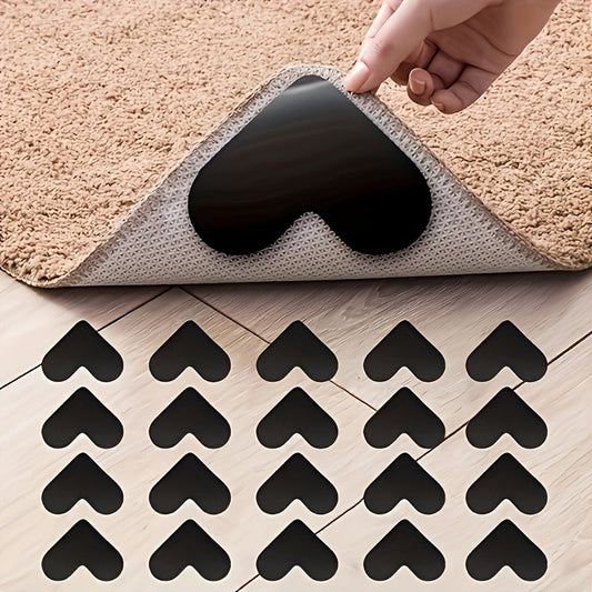 Get a set of 4 Non-Slip Carpet Gripper Pads that are reusable and double-sided. These Rug Anchors require no electricity and prevent curling on hardwood and tile floors, perfect for use in the kitchen, bedroom, or with doormats.