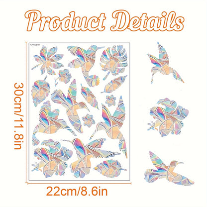 One piece of Colorful Rainbow Prism Butterfly Suncatcher Window Stickers - Electrostatic Glass Decals for Both Sunlight and Privacy