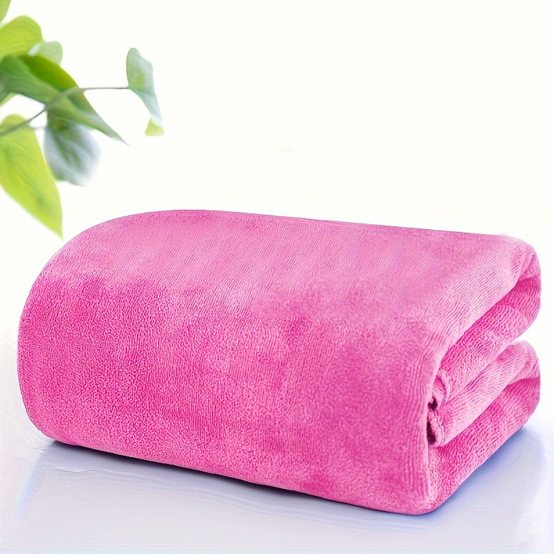 1pc Oversized Bath Towel, Absorbent, Quick-drying, Super Soft & Skin-friendly, Ideal for Home Bathroom