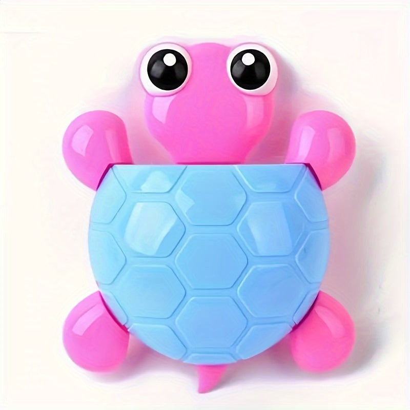 Turtle design suction cup toothbrush holder, great for Halloween and Christmas decorations.