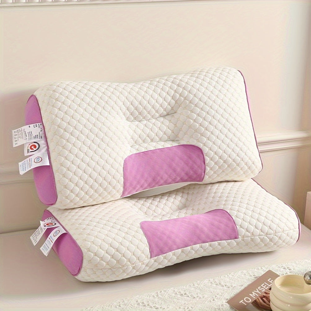 Set of 2 Maternity Pillows with Knitted Cover for Sleeping, featuring Neck Support and Breathable Polyester Filling. These Medium Soft Pregnancy Pillows also provide SPA Massage comfort, perfect for Bedroom and Living Room Decor.