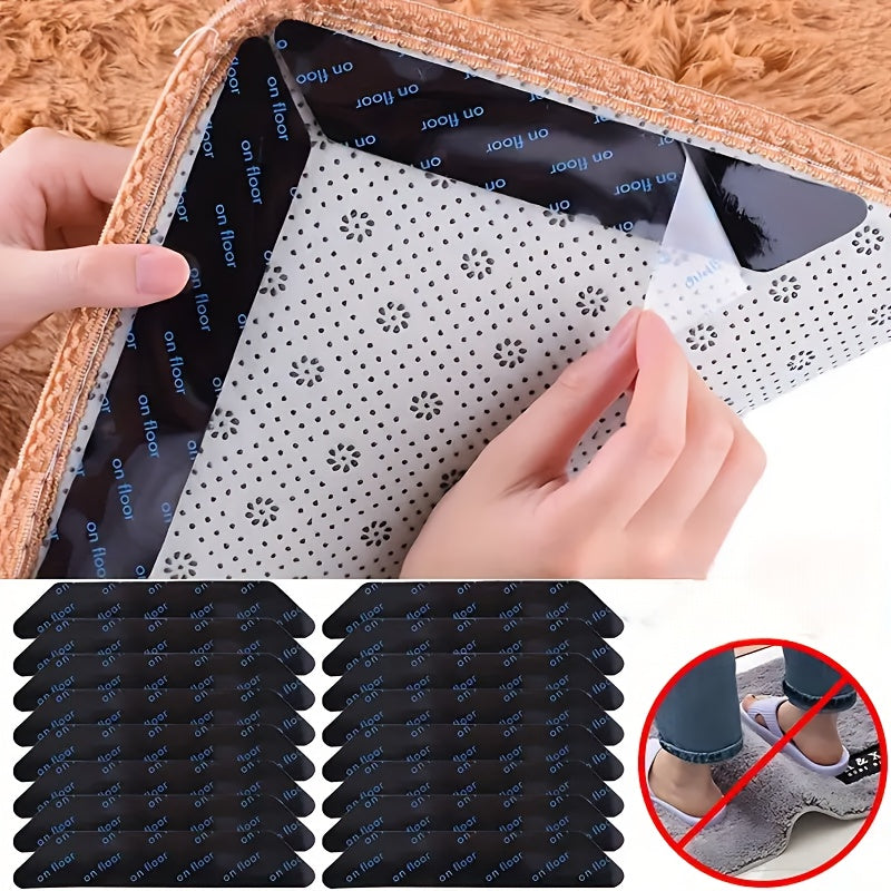 Premium Black PVC Peel and Stick Rug Stabilizer Tape for Living Room, Dining Room, Bathroom - High-Quality Non-Slip Grip, Edge Control, Easy Installation