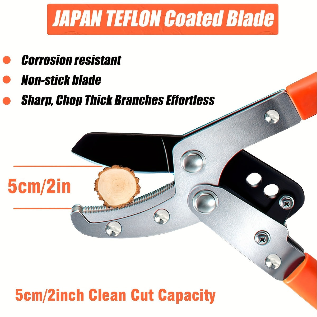 Adjustable telescopic tree trimmer with heavy-duty pruning shears, high-carbon steel blade, and contemporary metal construction for lawn and garden care.