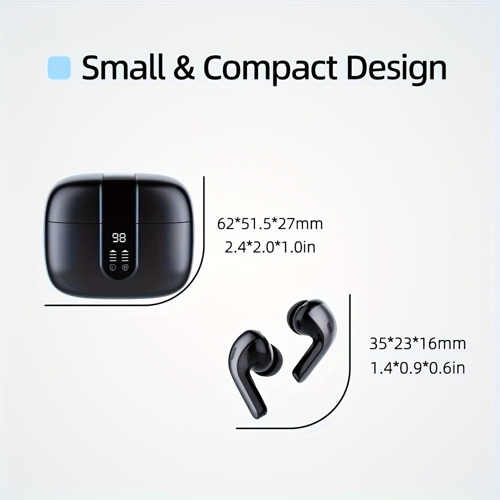 True wireless earbuds with case for iPhone and Android.