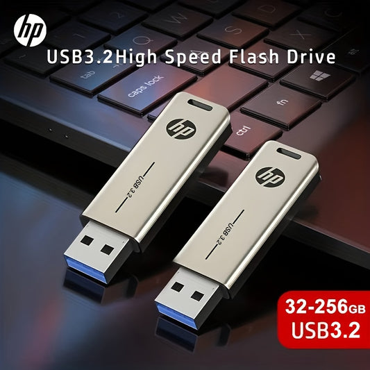 hp USB 3.2 Metall Flesh Drayv 32GB-256GB o'lchamlarida ijodiy avtomobil musiqasi sovg'asi uchun