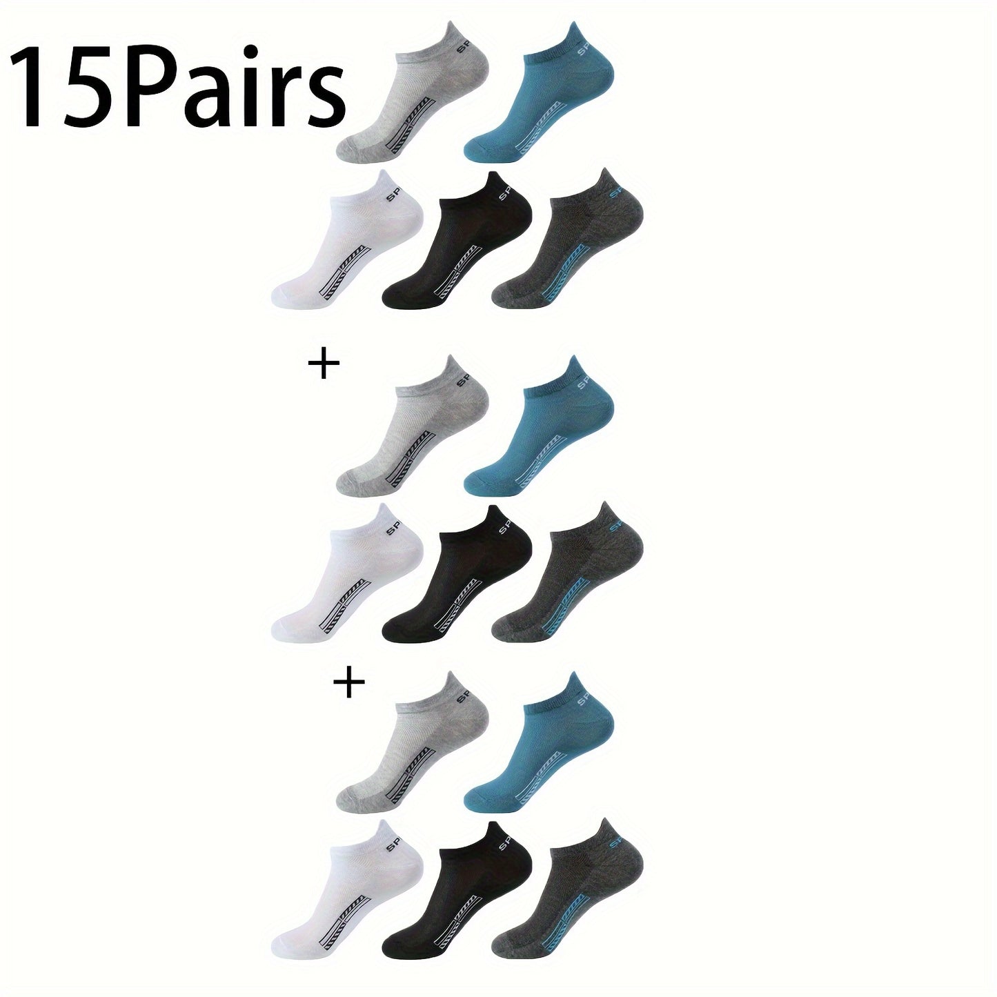 10 pairs of comfortable and breathable unisex low-cut sport socks ideal for outdoor activities