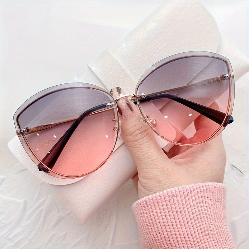 Korean summer fashion glasses with ocean film, cat eye design