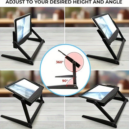 5X Large LED Hands-Free Full-Page Magnifier with Detachable Stand & 3 Adjustable Color Modes - Reduces Eye Fatigue, Ideal for Reading Small Print, Crafts, Low Vision & Seniors - ABS