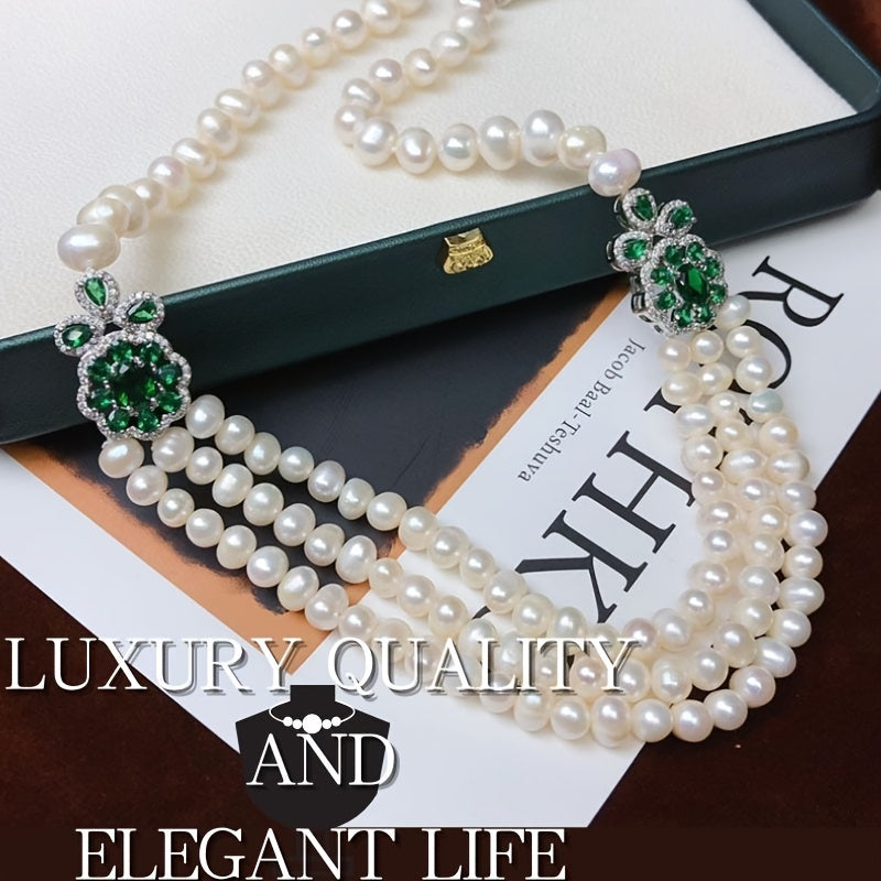 Elegant and luxurious Vintage Freshwater Pearl Necklace, perfect for everyday wear and special occasions - Comes in a beautiful Gift Box.