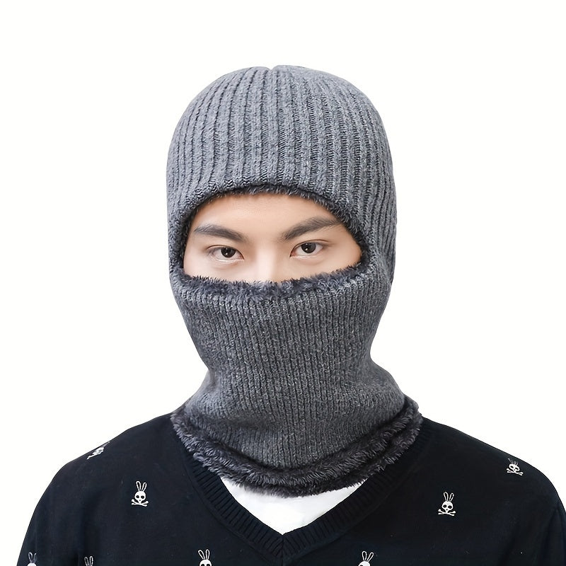 Keep warm this winter with a stylish and practical Winter Fleece Ski Mask. This thick, windproof Balaclava is perfect for cycling and other outdoor activities. Designed for both men and women, this headband beanie cap will keep you protected from the