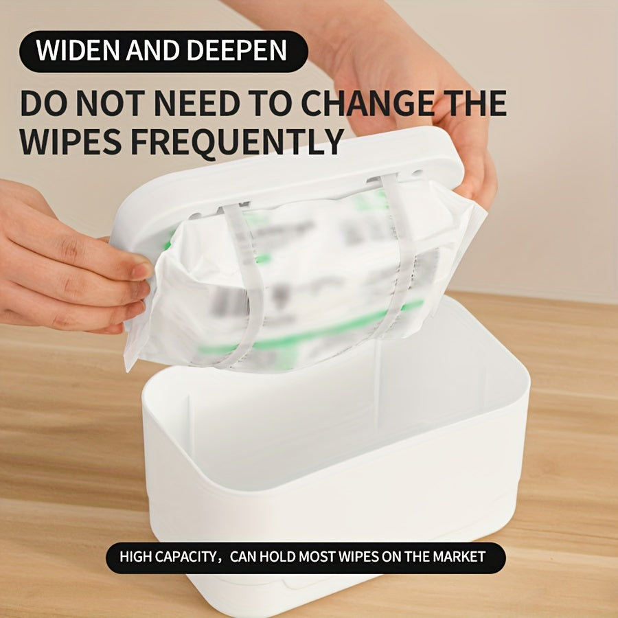 Portable wipes warmer with constant temperature insulated dispenser, featuring a 10W power USB heating box, three-speed temperature adjustment from 55-65 degrees.