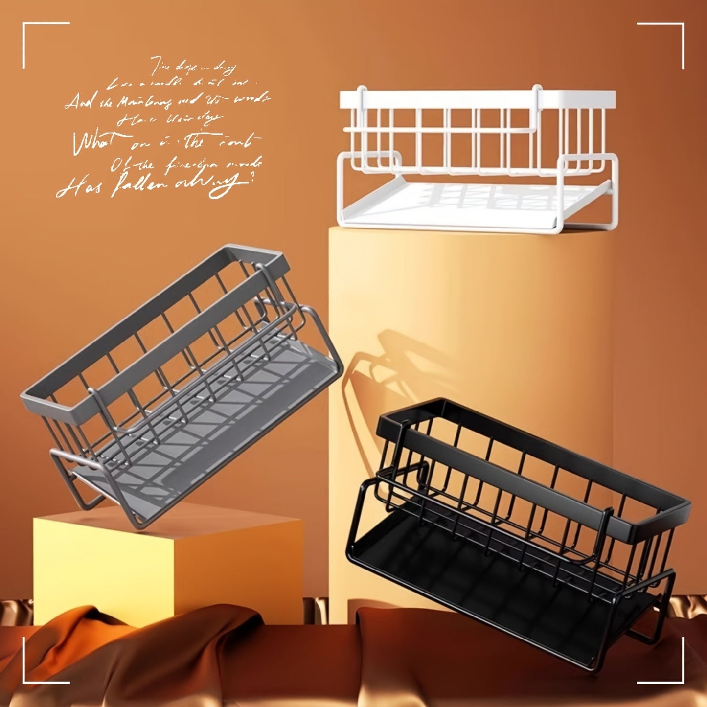 Get organized with the Multifunctional Kitchen Storage Rack! This modern plastic rack comes in a combo pack of 1 or 2 pieces, with 5 styles to choose from. It features a draining function, space-saving design, and large capacity to help keep your kitchen